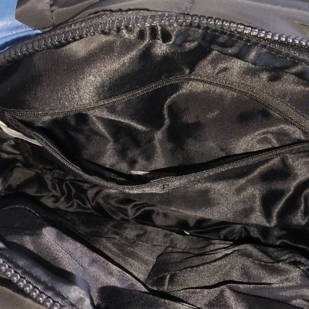 Small Star Print Quilted Backpack Bag Purse - Picture 7 of 10
